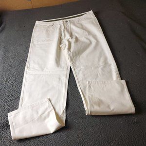 Wenceslao Motta  Pants Big Tall Mens Size 42 35L White Cotton Chino Khaki